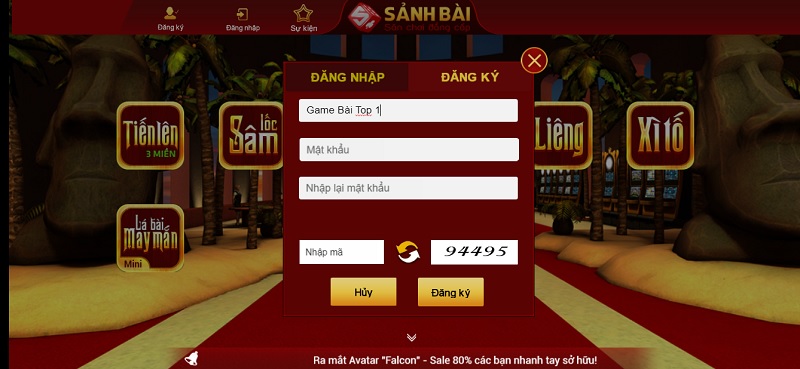 Đăng ký Sanhbai com